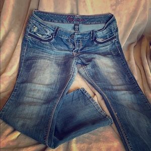 Ariya Jeans lightly distressed bootcut jeans